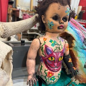 This is an Old Burnt Doll found in a fireplace in an 200 year old house.